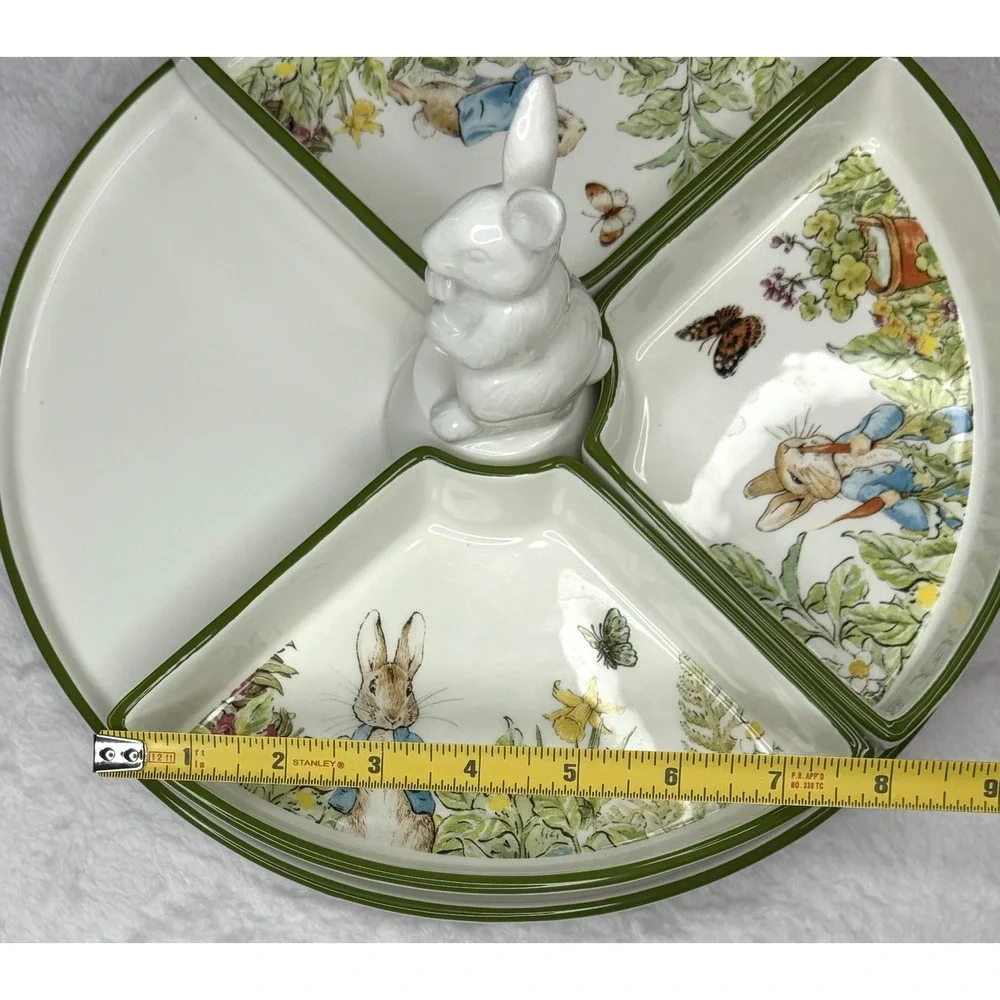 Pottery Barn Beatrix Potter Peter Rabbit Lazy Susan w/ Trays *Read Descrip*